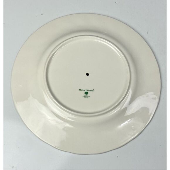 Vintage Nikko Two Tier Happy Holidays Christmas Serving Tray Made in Japan BB156 - Picture 9 of 13